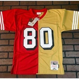 JERRY‎ RICE 1994 Mitchell & Ness Split Legacy Football Jersey ~Never Worn~